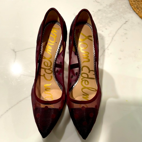6-Sam Edelman sheer polka dot heel - Picture 1 of 10